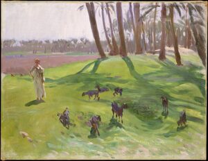 "Landscape with Goatherd" by John Singer Sargent (from wikimedia commons)