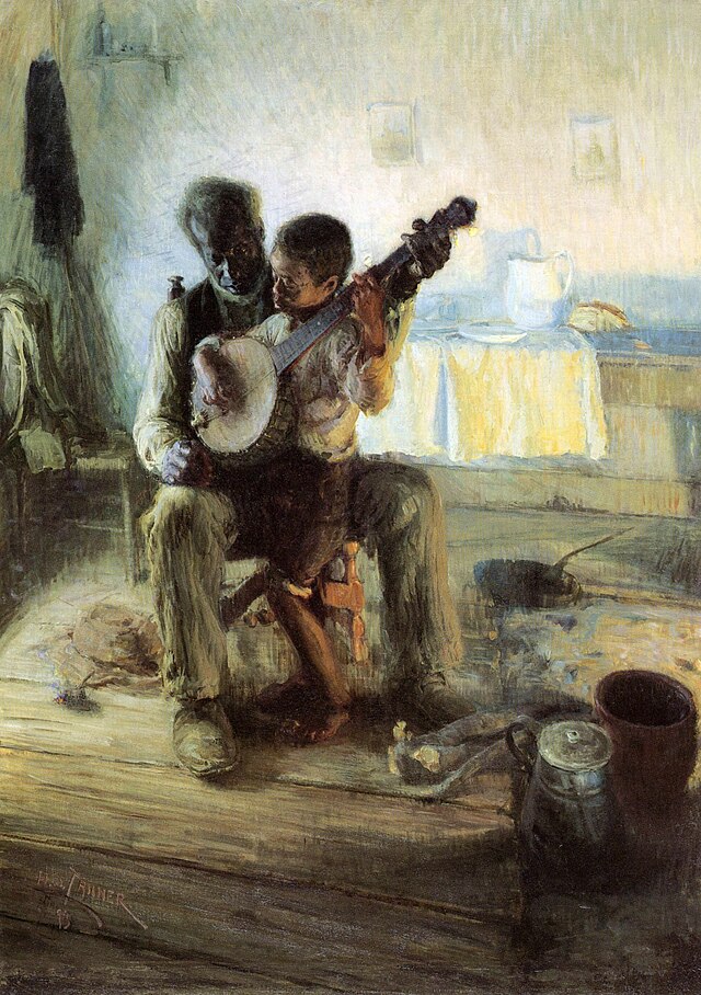 "The Banjo Lesson" by Henry Ossawa Tanner (from wikimedia commons)