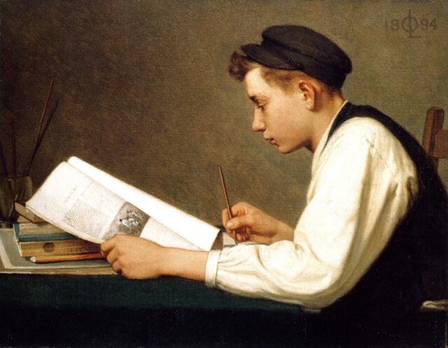 "The Young Student" by Ozias Leduc (from wikimedia commons)